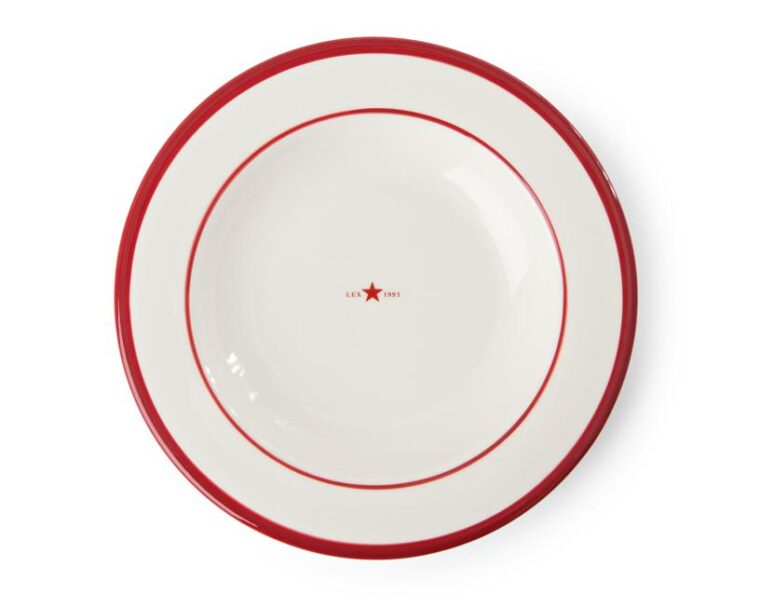 Lexington Home Soup Plate Red/White-1