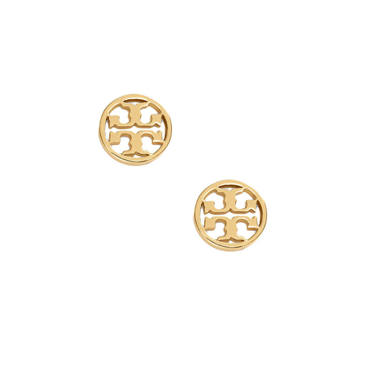 Tory Burch Logo Circle Stud Earring Gold-1