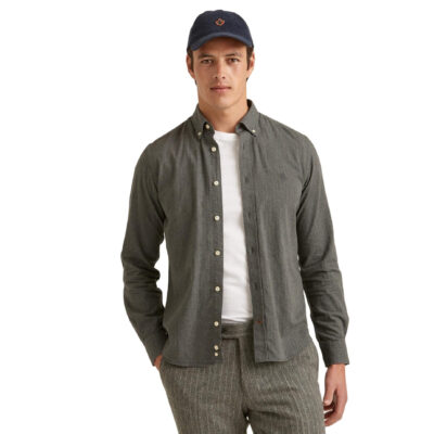 Watts Flannel Shirt Grey-1