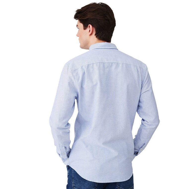 Lexington Kyle Oxford Shirt Blue/White Stripe-2