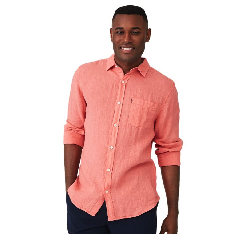 Lexington Ryan Linen Shirt Pink-2