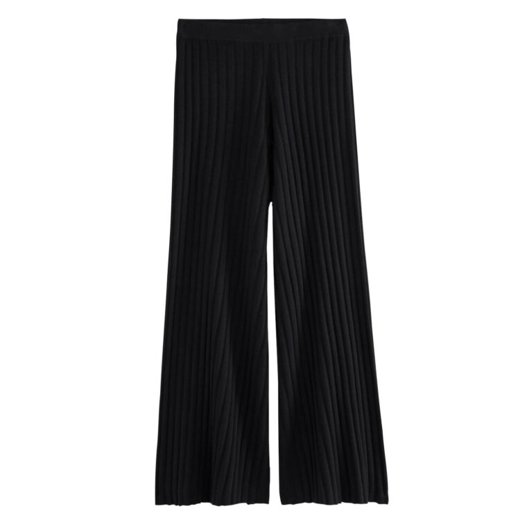 Celeste Knitted Trousers Black-1