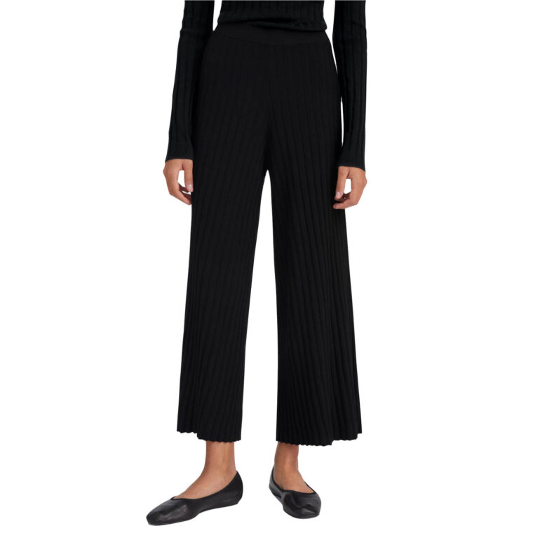 Celeste Knitted Trousers Black-2