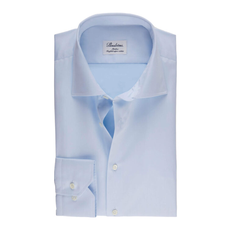 Slimline Shirt In Superior Twill 100 Light Blue-1
