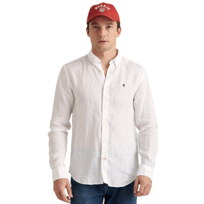 Douglas Linen Shirt White-1