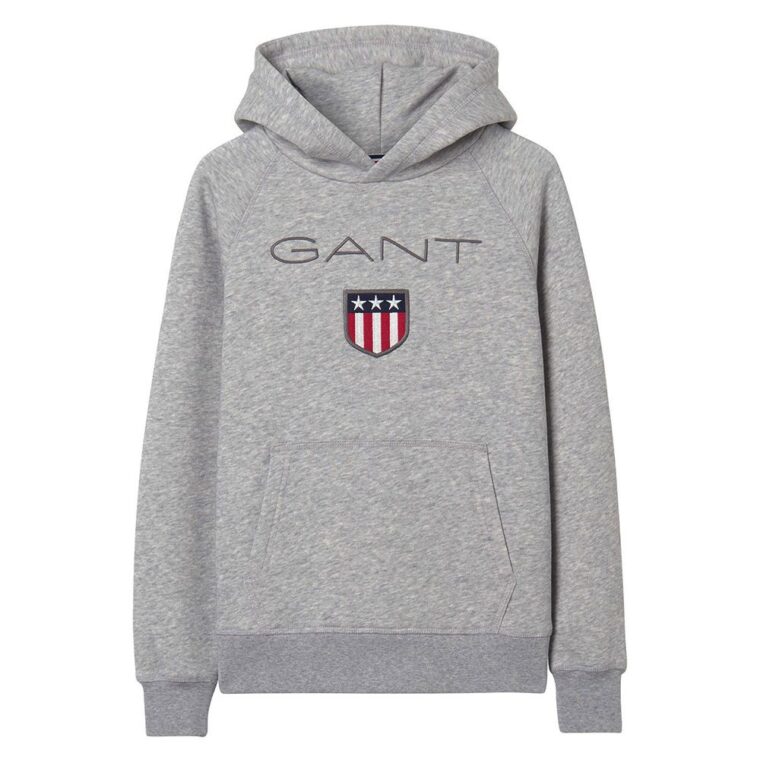 Gant Shield Hoodie Grey-1