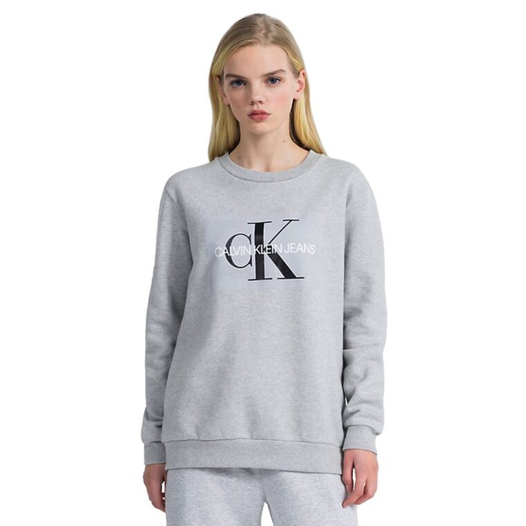 Calvin Klein Jeans Core Monogram Logo Sweatshirt Grey-1