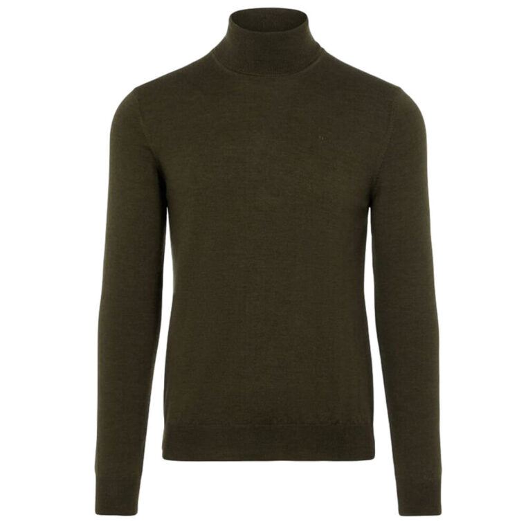 Lyd Merino Turtleneck Moss Green-1