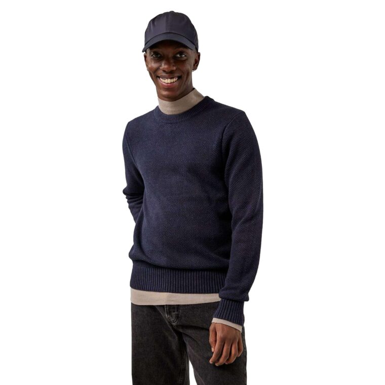 Oliver Structure Sweater Navy-2