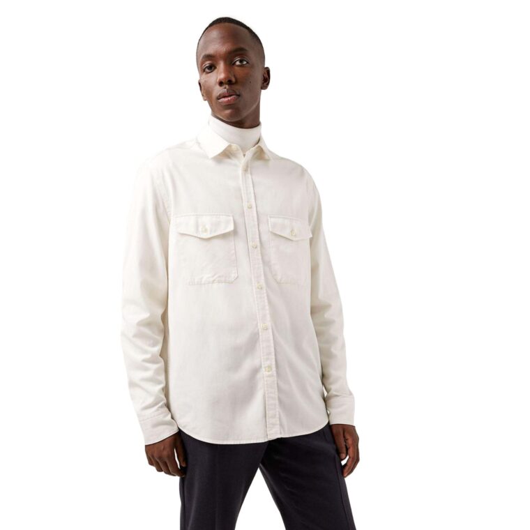 Cotton Tencel Shirt White-2