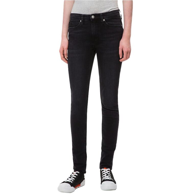 Calvin Klein Jeans 011 Mid Rise Skinny Jeans Black-1