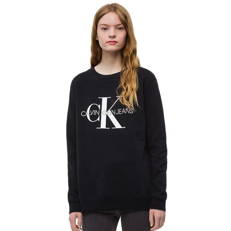 Calvin Klein Jeans Core Monogram Logo Sweatshirt Black-1