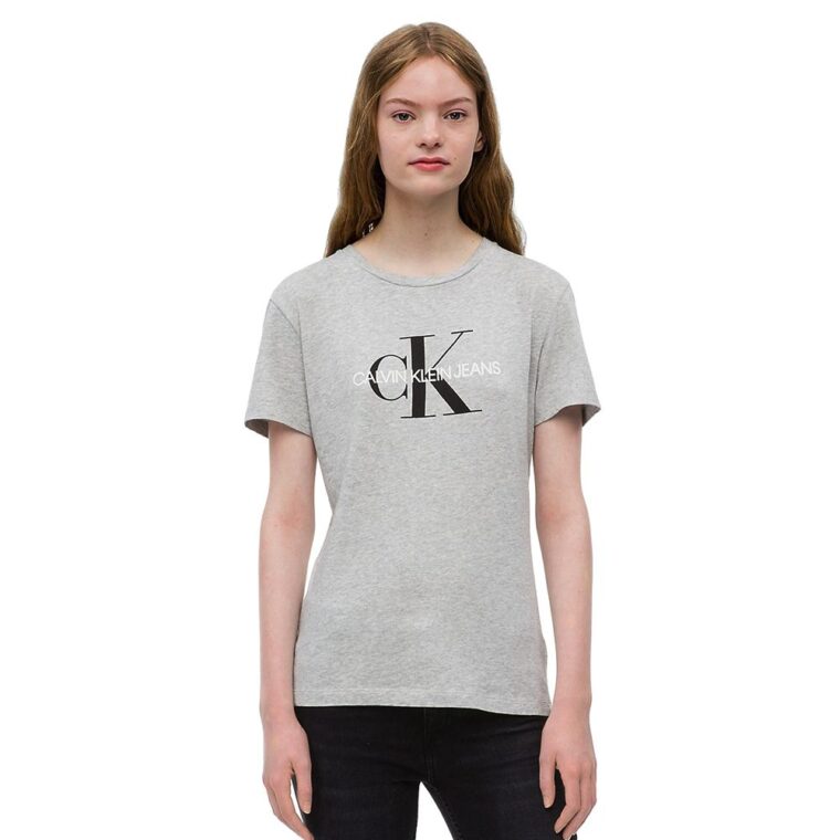 Calvin Klein Jeans Core Monogram Logo T-shirt Grey-1