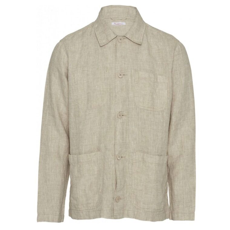 Knowledge Cotton Apparel Pine Linen Overshirt-1