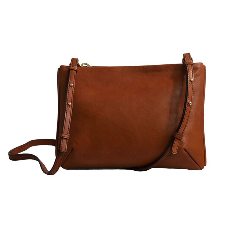 Lexington Trudy Premium Leather Zip Bag Brown-2