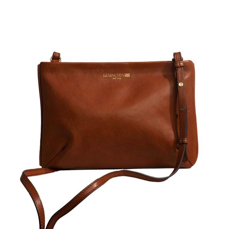 Lexington Trudy Premium Leather Zip Bag Brown-1