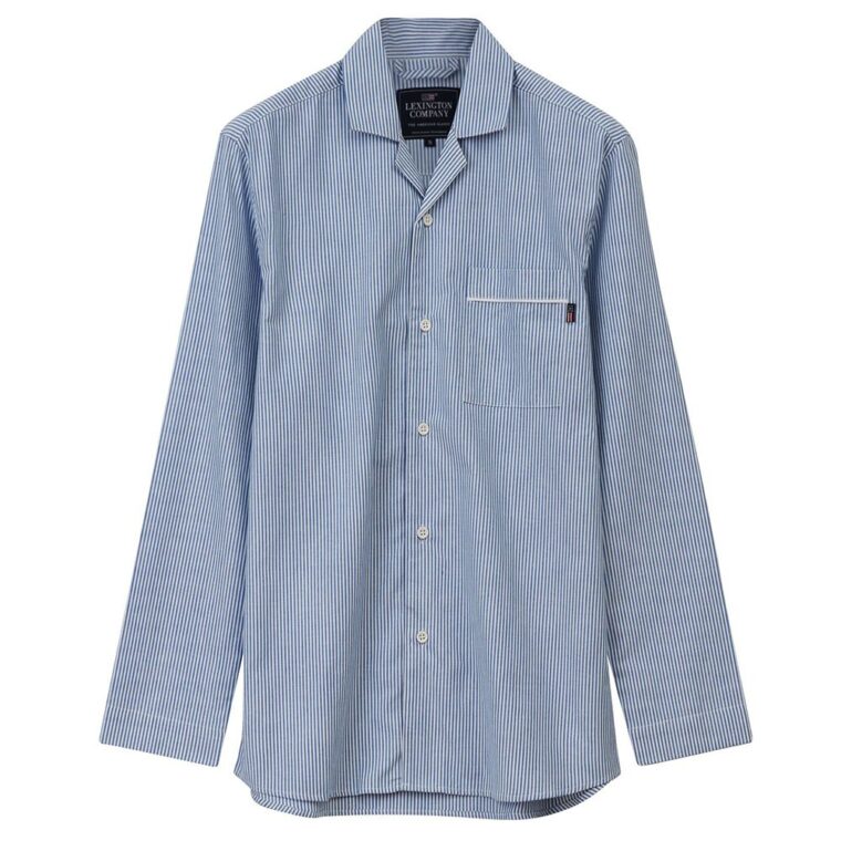 Unisex-Organic-Cotton-Pajamas-Set-Blue/white-1