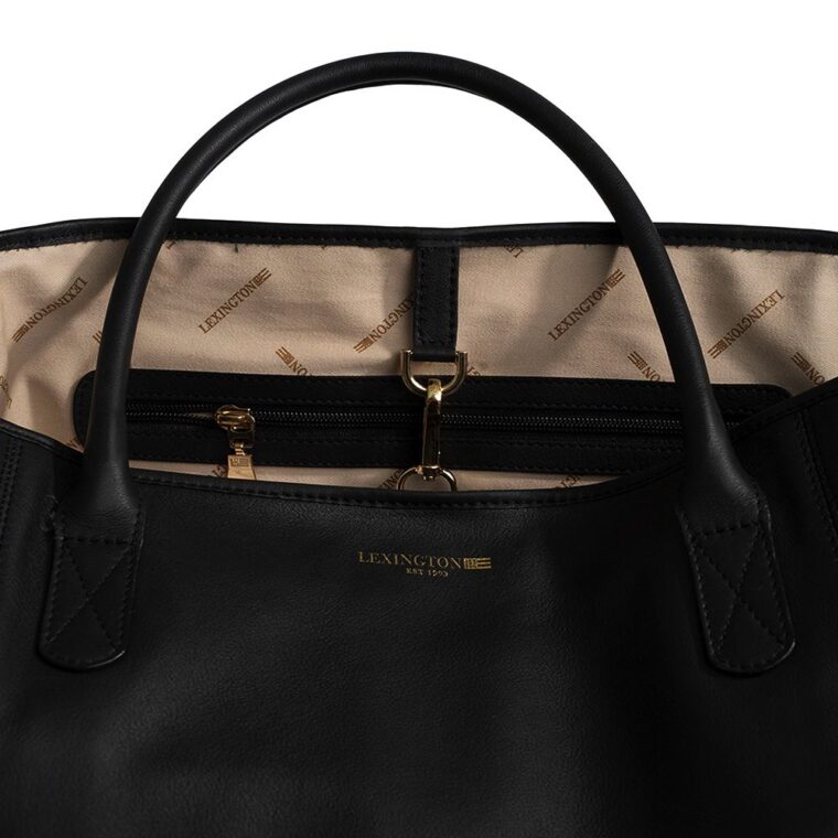 Lexington Willow Premium Leather Tote Bag Black-3