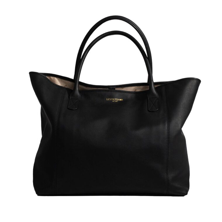 Lexington Willow Premium Leather Tote Bag Black-1
