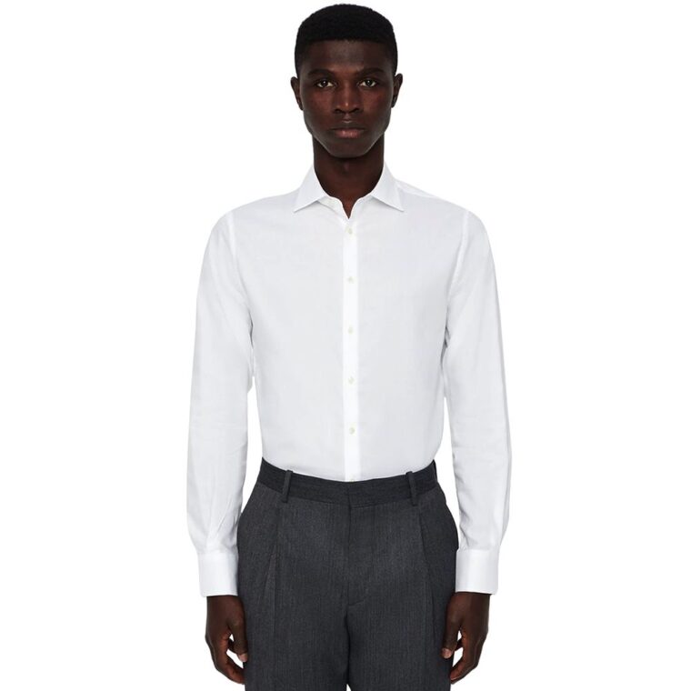 J.Lindeberg Daniel Ca TL Non-Iron Oxford Shirt White-2
