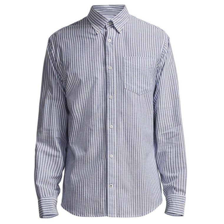NN 07 Levon Oxford Shirt Blue Stripe-1