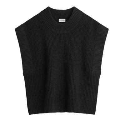 Farima Knit Vest Black-1