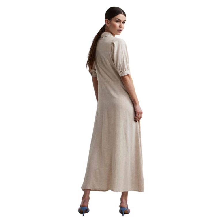 Yasflaxa Long Dress Beige-3