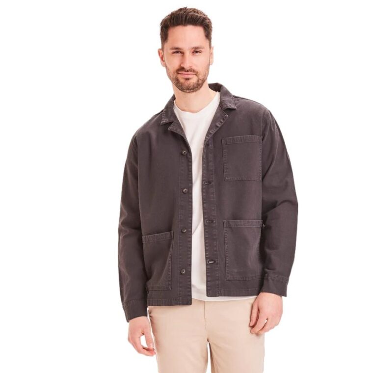 Pine Canvas Overshirt Black Jet-2
