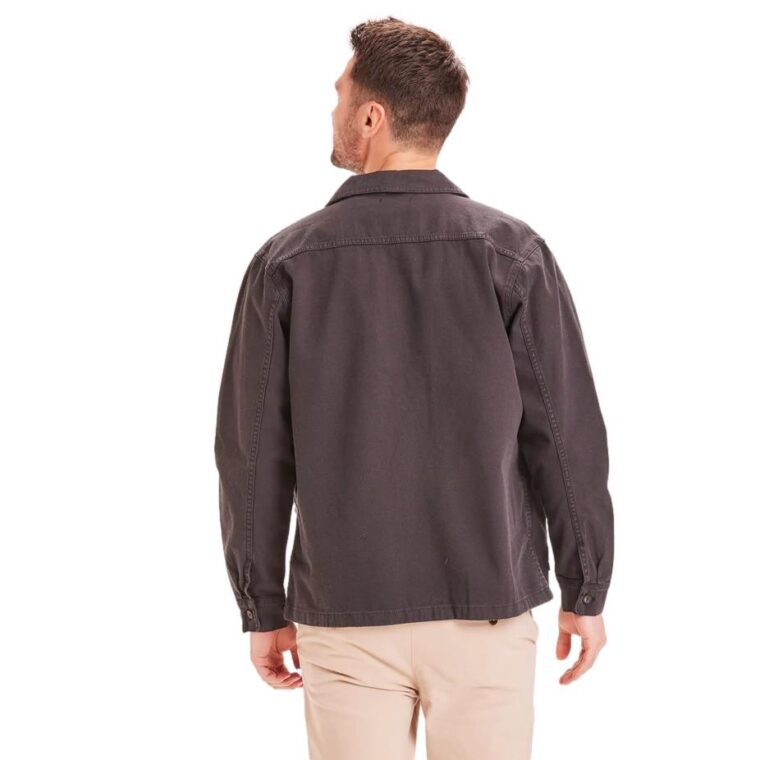 Pine Canvas Overshirt Black Jet-4