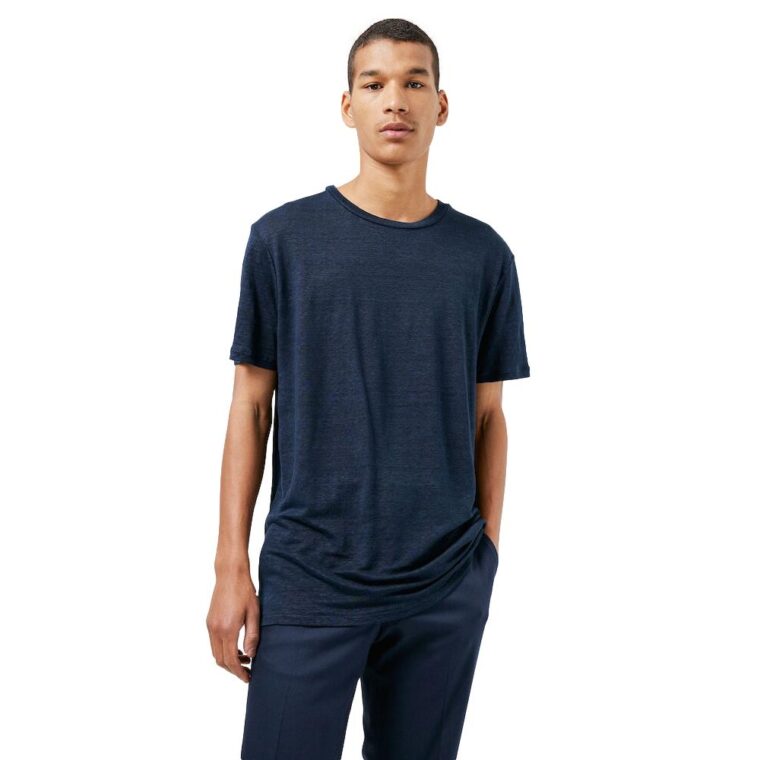 Coma Linen T-Shirt Navy-2