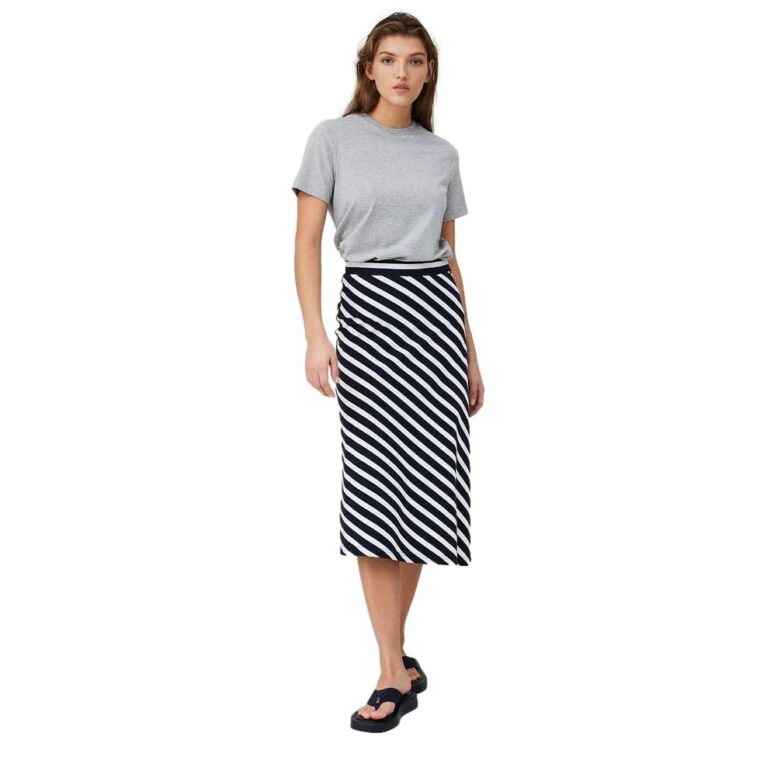 Brielle Jersey Skirt Blue/White Stripe-2