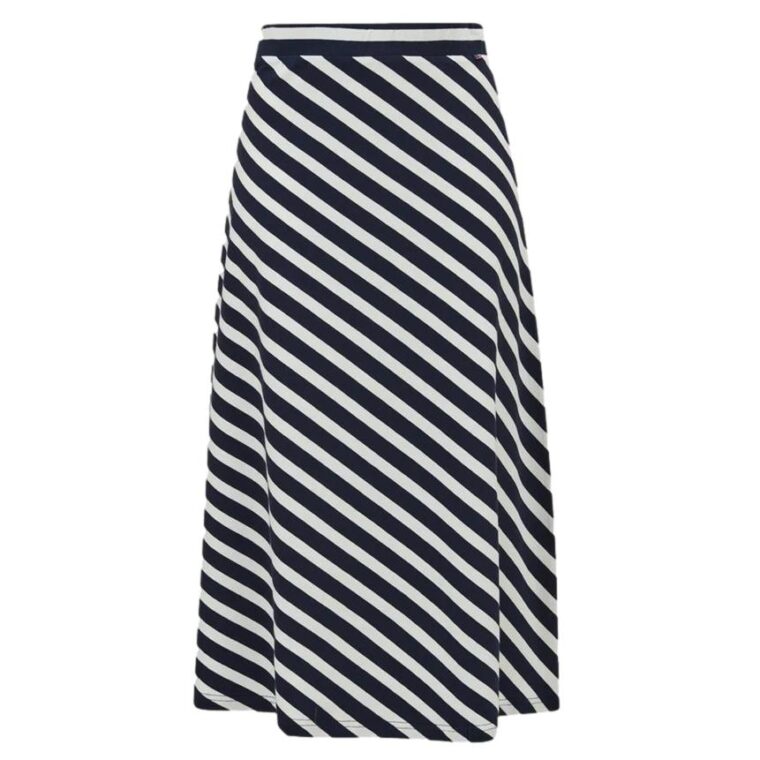 Brielle Jersey Skirt Blue/White Stripe-1