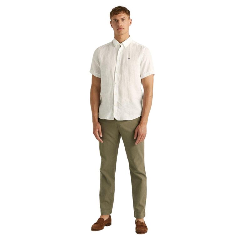 Douglas Linen SS White-2