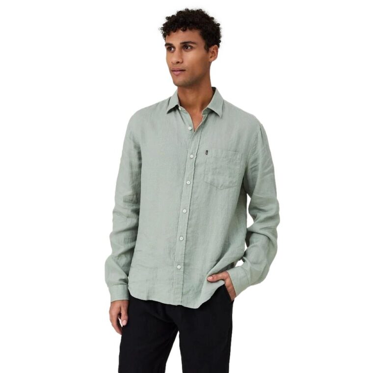 Ryan Linen Shirt Green-2