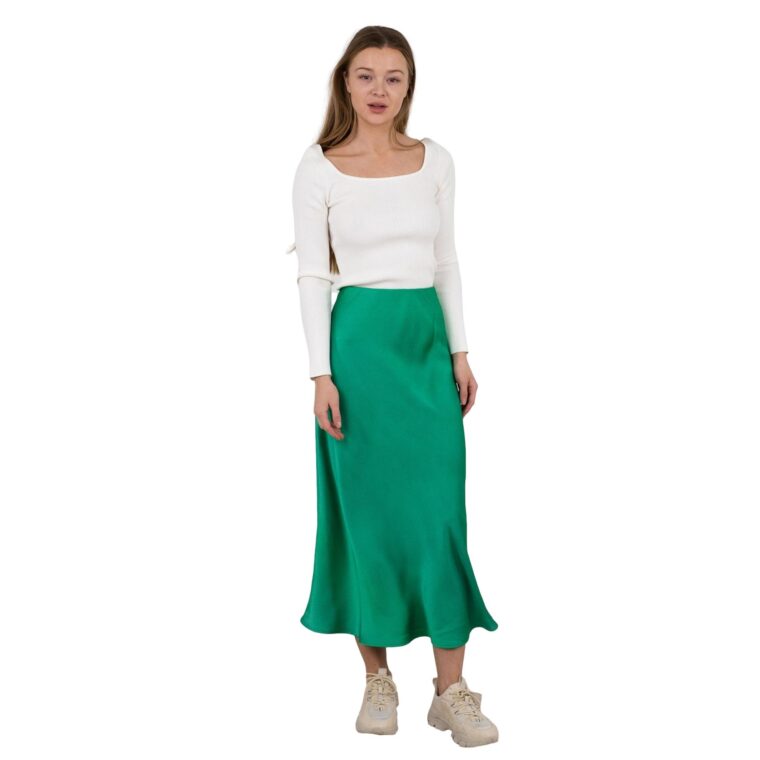 Bovary Crepe Skirt Green-3