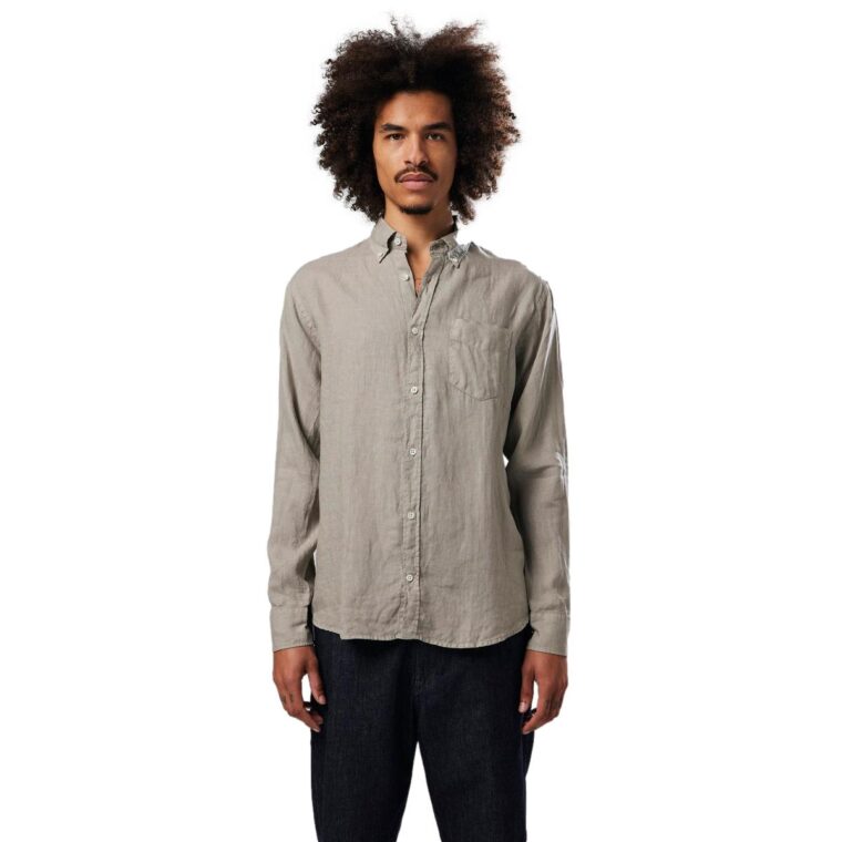 Levon Linen Shirt Grey-3