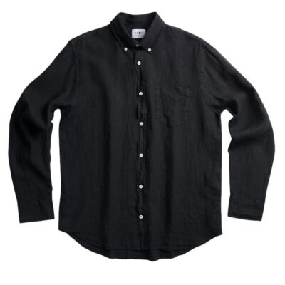 Levon Linen Shirt Black-1