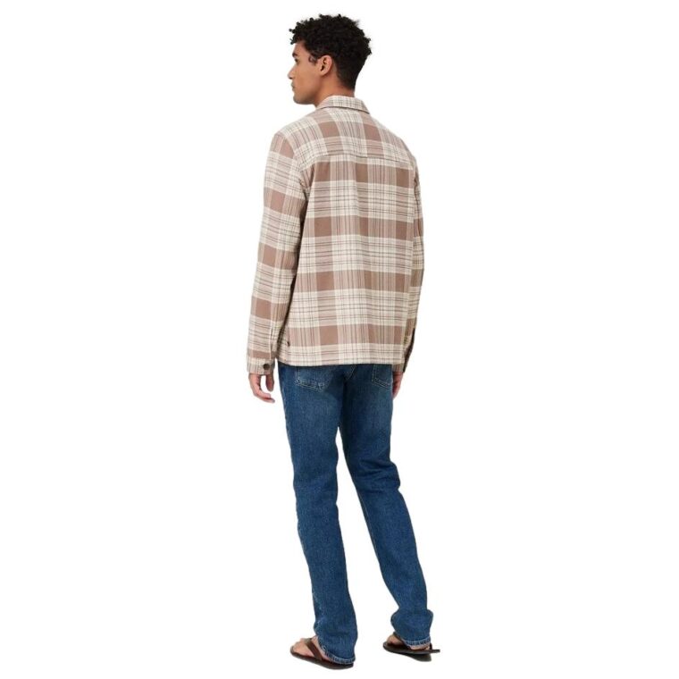 Cole Checked Overshirt Beige Multi Check-3