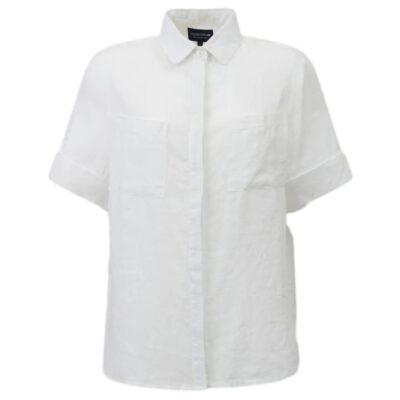 Reign Linen SS Shirt Offwhite-1