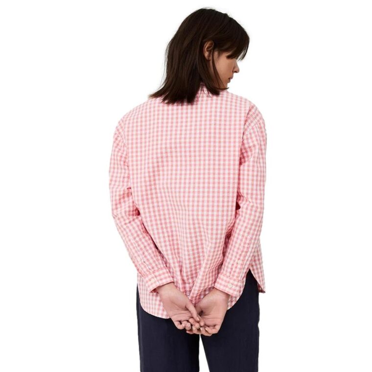 Edith Seersucker Shirt Pink/White Check-4