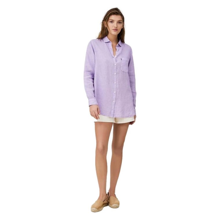 Isa Linen Shirt Lavender-3