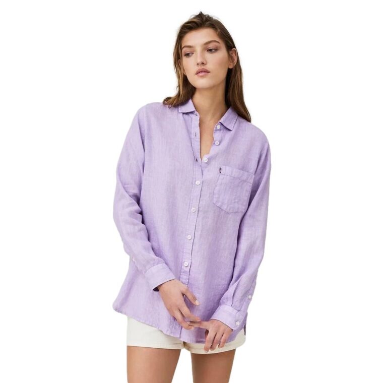 Isa Linen Shirt Lavender-2