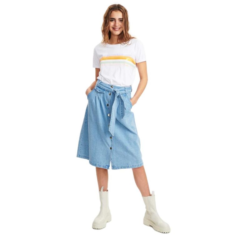 Nujenna Skirt Light Blue Denim-3