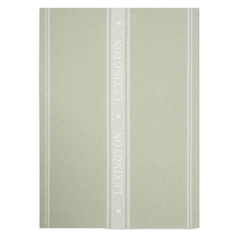 Star Kitchen Towel Green/White-1