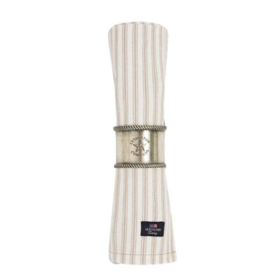 Striped Napkin Beige/White-1