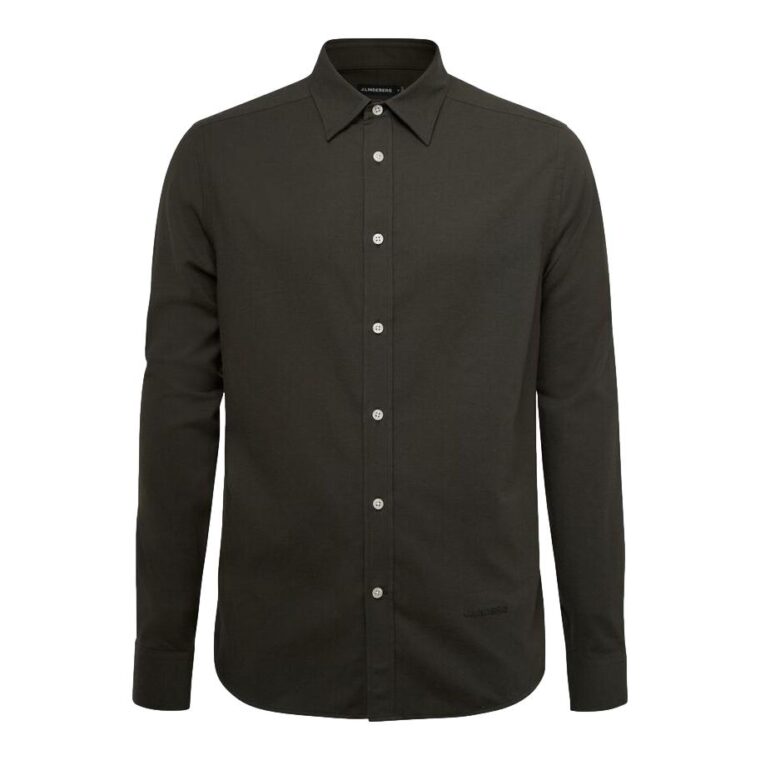 Flannel Slim Shirt Forest Green-1