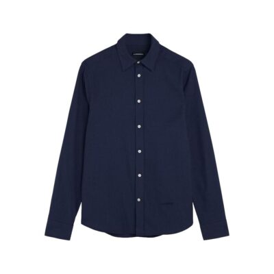 Flannel Slim Shirt JL Navy-1