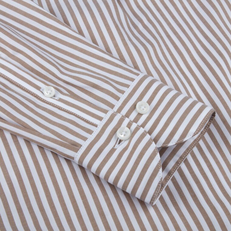 Siri Shirt Light Brown Stripe-4
