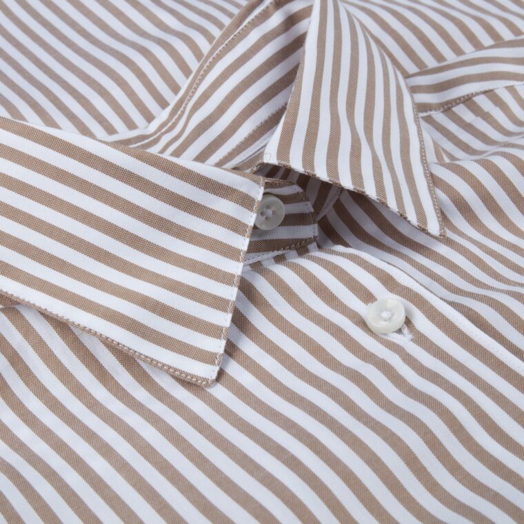 Siri Shirt Light Brown Stripe-3