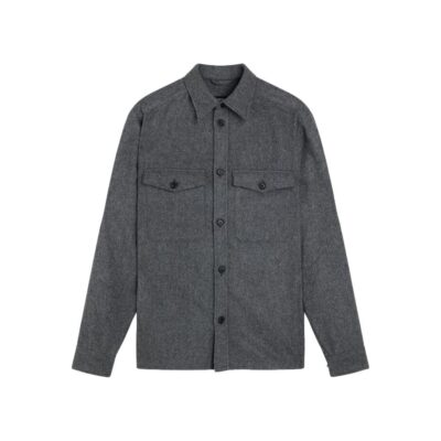 Flat Wool Overshirt Gargoyle-1